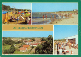 Dierhagen Campingplatz, Strand, Blick Auf Ort, HO-Gaststätte "Strandhalle" G1986 - Sonstige & Ohne Zuordnung