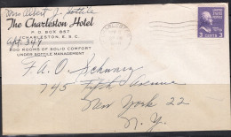 1946 Charleston SC (Nov 8) The Charleston Hotel - Storia Postale