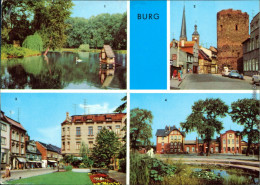 Burg (bei Magdeburg) Im Flickschupark, Berliner Tor, Am Bahnhof 1973 - Autres & Non Classés