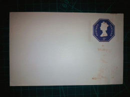ANGLETERRE, Enveloppe Postale Entière Avec Hexagone Bleu (9 Pence). Non Circulée. - Gebraucht