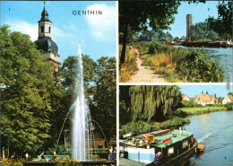 Genthin Ernst-Thälmann-Platz Mit Springbrunnen, Am Wasserturm, Plauer Kanal 1974 - Autres & Non Classés
