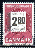 DANEMARK DANMARK DENMARK DANIMARCA 1987 DANISH CONSUMER COUNCIL  2.80k USED USATO OBLITERE' - Gebraucht