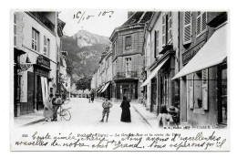 (39). POLIGNY (Jura). Ed BF 215. Grande Rue. Librairie. 1910 Ambulant De Lons à Besancon - Poligny