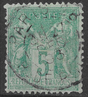Lot N°83 N°75, Oblitéré Cachet à Date PARIS_28 R DE POISSY - 1876-1898 Sage (Tipo II)