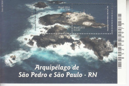 2014 Brazil Sao Pedro E Sao Paulo Geography Archipelago Souvenir Sheet MNH - Ungebraucht