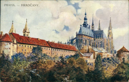Burgstadt-Prag Hradschin/Hradčany Praha Hradschin/Hradčany - Künstlerkarte 1913  - Czech Republic