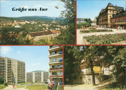 Aue (Erzgebirge) Altmarkt, Neubaugebiet Am Eichert, Gaststätte Huizenhaisel 1989 - Aue