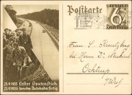 Ganzsachen DR Führer Erster Spatenstich, 100km Autobahn Fertig WHW 1937 - Sin Clasificación