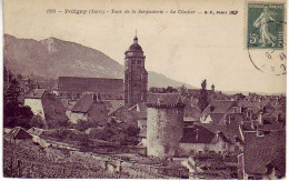 (39). Poligny. Jura. Ed BF Paris. 1263 (2) Tour De La Sergenterie Clocher écrite 1916 - Poligny