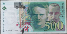 Billet De 500 Francs Pierre Et Marie CURIE 1994 FRANCE S016072656 - 500 F 1994-2000 ''Pierre Et Marie Curie''