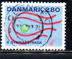 DANEMARK DANMARK DENMARK DANIMARCA 1987 8tH GYMNAESTRADA HERNING 2.80k USED USATO OBLITERE' - Used Stamps