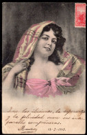 Argentina - 1903 - Women - Drawing - Woman With Head Scarf - Femmes