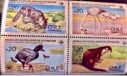 CHILI 1985 Bloc Neuf De 4 V Wild Life Of Chile - Ongebruikt