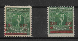 184** - Verschoven Opdruk / Olympiade 1920/21 - Used Stamps