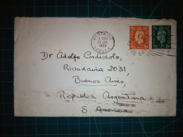 ANGLETERRE, Enveloppe Envoyée à Buenos Aires, Argentine Avec Une Variété Colorée De Timbres-poste. Le Cachet De La Poste - Used Stamps