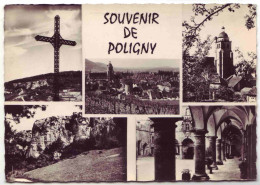 (39). Souvenir De Poligny. Ed Protet Croix Du Dent Collegiale Rocher Du Trou De La Lune 9.7.56 Flamme - Poligny