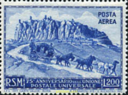 29771 MNH SAN MARINO 1950 75 ANIVERSARIO DE LA UPU - Unused Stamps