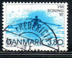 DANEMARK DANMARK DENMARK DANIMARCA 1987 WORLD ROWING CHAMPIONSHIPS 3.80k USED USATO OBLITERE' - Used Stamps