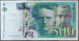 Billet De 500 Francs Pierre Et Marie CURIE 1994 FRANCE S011097634 - 500 F 1994-2000 ''Pierre En Marie Curie''