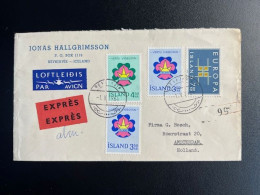 ICELAND ISLAND 1964 EXPRESS LETTER REYKJAVIK TO AMSTERDAM 01-05-1964 IJSLAND EXPRES - Covers & Documents