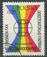 Pologne - Poland - Polen 1972 Y&T N°2017 - Michel N°2173 (o) - 60g Congrès Des Coopératives - Gebraucht