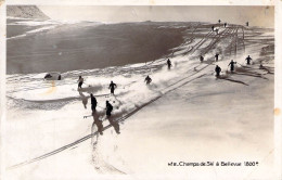 Carte Photo - Champ De Ski à Bellevue - Otros & Sin Clasificación