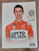 Jurgen VAN DEN BROECK Lotto Belisol - Cyclisme