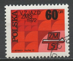 Pologne - Poland - Polen 1972 Y&T N°2055 - Michel N°2211 (o) - 60g Union Des Jeunesses Socialistes - Gebraucht