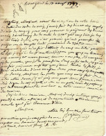 1797 LETTRE Sign. à Bourgueil Viticulteur Pour Hubert (de) L’Auberdière NOBLESSE De TOURAINE V.HISTORIQUE - Documentos Históricos