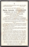 Bidprentje Haacht - Ceulemans Maria Antonia (1890-1949) Middenplooi - Santini