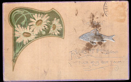 Postcard - Circa 1910 - Marguerites - Fleurs Et Poisson - Sont Pour Vous Que J'aime - Flores