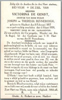 Bidprentje Haaltert - De Gendt Victorina (1857-1939) - Andachtsbilder