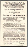 Bidprentje Haasdonk - Steenssens Frans (1868-1942) - Images Religieuses