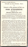 Bidprentje Haasdonk - Steenssens Irma (1897-1949) - Devotion Images