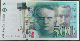 Billet De 500 Francs Pierre Et Marie CURIE 1994 FRANCE T024811999 - 500 F 1994-2000 ''Pierre En Marie Curie''