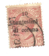 (COLONIE E POSSEDIMENTI) 1919, TRENTO E TRIESTE, SOVRASTAMPATI, 10c - Francobollo Usato (CAT. SASSONE N.4) - Trente & Trieste