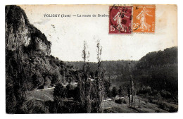 (39). Poligny. Jura. Ed Laperouse. Vaux Sur Poligny. Route De Geneve. 1928 - Poligny