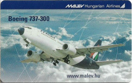 Hungary - Matáv - Barangolo MALÉV II - MALÉV Boeing 737-300, 12.2003, Remote Mem. 400Ft, 3.200ex, Used - Hungary