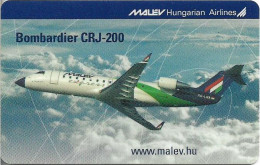 Hungary - Matáv - Barangolo MALÉV II - MALÉV Bombardier CRJ-200, 12.2003, Remote Mem. 400Ft, 3.200ex, Used - Hungría