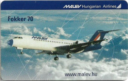 Hungary - Matáv - Barangolo MALÉV II - MALÉV Fokker 70, 12.2003, Remote Mem. 400Ft, 3.200ex, Used - Hungría
