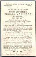 Bidprentje Heist-o/d-Berg - Van Hoof Maria Josephine Florentina (1891-1937) - Images Religieuses