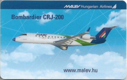 Hungary - Hungary - Matáv - Barangolo MALÉV I - MALÉV Bombardier CRJ-200, 04.2003, Remote Mem. 400Ft, 1.500ex, Mint - Ungheria
