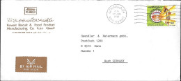 Kuwait Cover To Germany 1981. 80F Rate National Day Stamp - Kuwait
