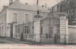 CPA  LE MANS - Militaire - Hôtel Du Commandement Du 4eme Corps D'Armée - Le Mans
