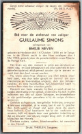 Bidprentje Herderen - Simons Guillaume (1898-1934) - Images Religieuses