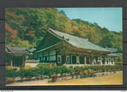 NORTH KOREA  - Kwanum Pavillon Of The Pohyon Temple (Mt. Myohyang) - Old 3D Postcard, Unused - Stereoscopische Kaarten