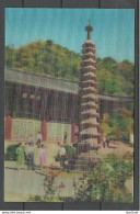 NORTH KOREA  - The 13-storeyed Stone Pagoda Of The Pohyon Temple (Mt. Myohyang) - Old 3D Postcard, Unused - Cartes Stéréoscopiques