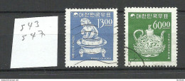 South Korea 1962/63 Michel 543 & 547 O - Korea (Zuid)