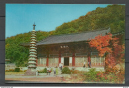 NORTH KOREA  - Taeung Pavillon Of The Pohyon Temple (Mt. Myohyang) - Old 3D Postcard, Unused - Stereoscope Cards