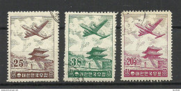 South Korea 1954/57 Michel 173 & 175 & 242 O Air Planes Flugzeuge - Airplanes